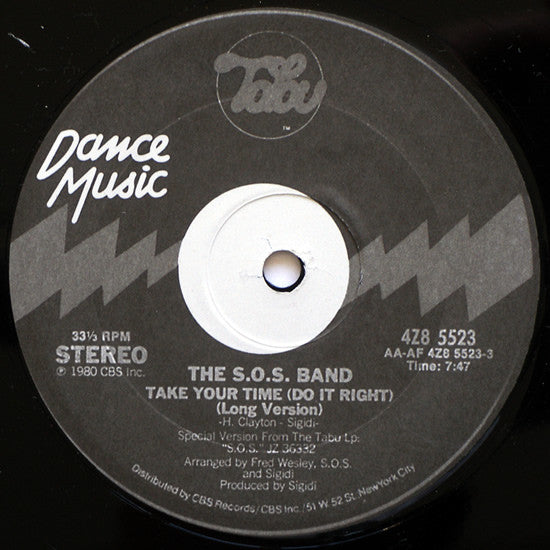 The S.O.S. Band : Take Your Time (Do It Right) (12")