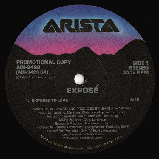 Exposé : Exposed To Love (12", Promo)