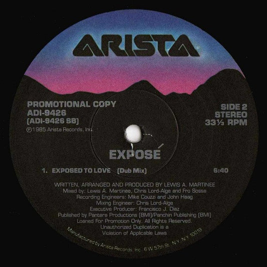 Exposé : Exposed To Love (12", Promo)
