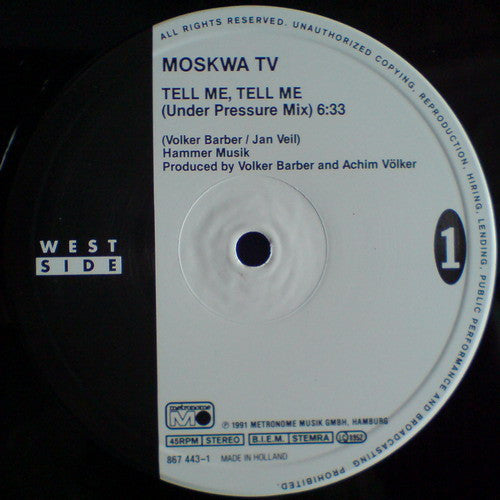 Moskwa TV : Tell Me, Tell Me (12")
