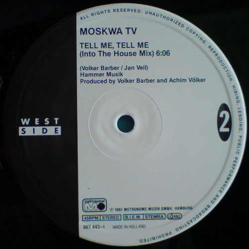Moskwa TV : Tell Me, Tell Me (12")