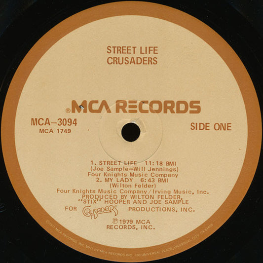 The Crusaders : Street Life (LP, Album, Glo)