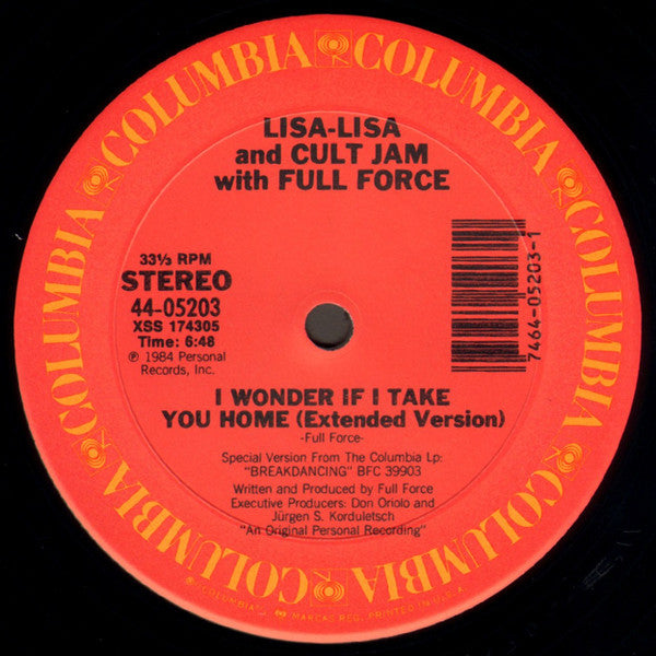 Lisa-Lisa And Cult Jam* With Full Force : I Wonder If I Take You Home (12")
