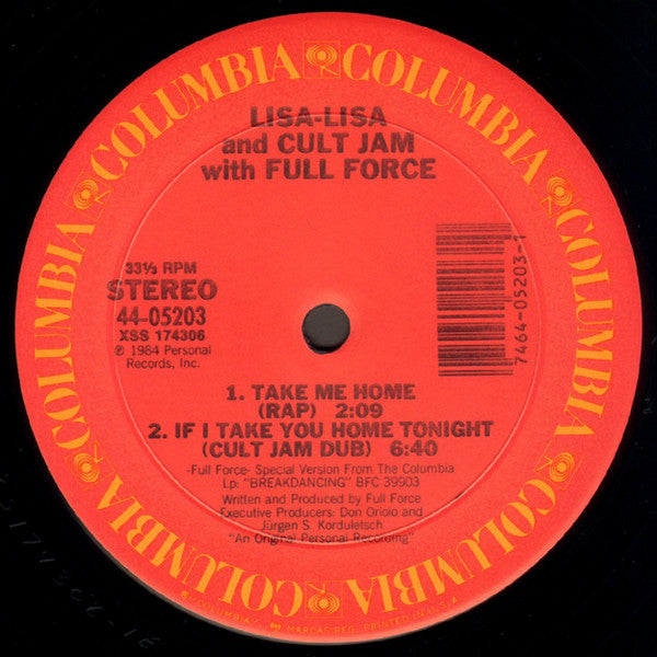 Lisa-Lisa And Cult Jam* With Full Force : I Wonder If I Take You Home (12")
