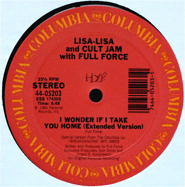 Lisa-Lisa And Cult Jam* With Full Force : I Wonder If I Take You Home (12")