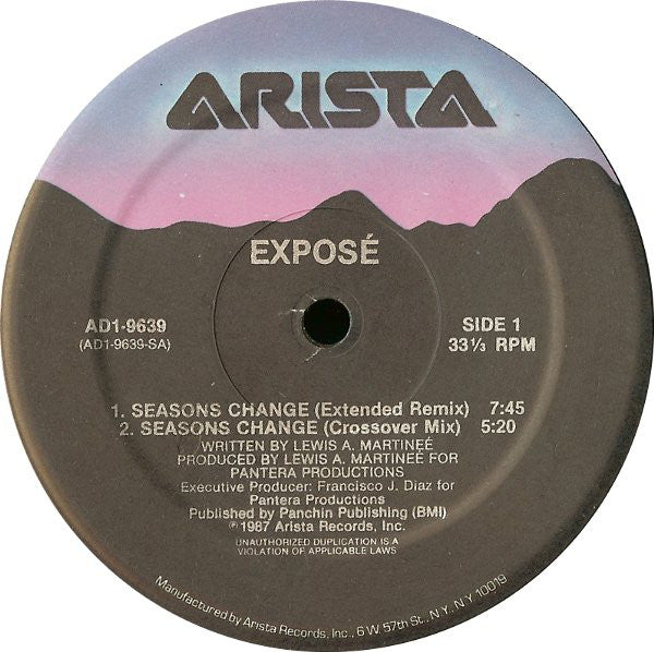 Exposé : Seasons Change (12", Single, Hau)