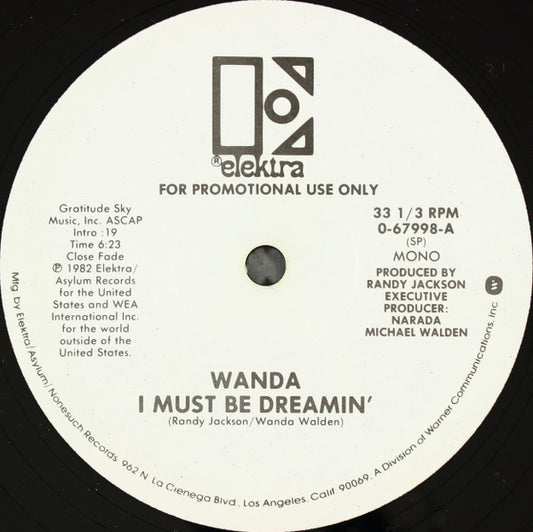 Wanda Walden : I Must Be Dreamin' (12", Mono, Promo)