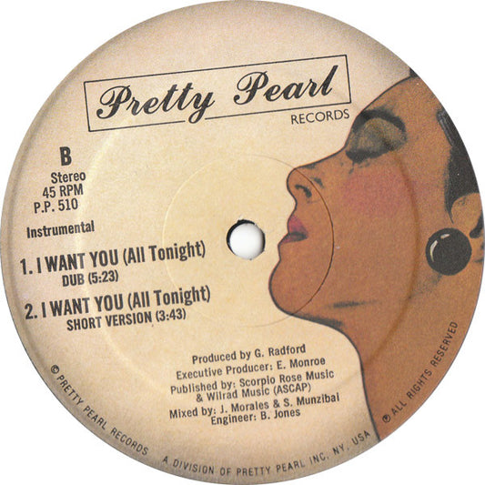 Curtis Hairston : I Want You (All Tonight) (12", RE)