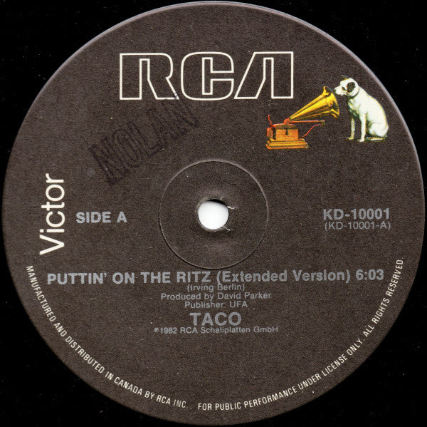 Taco : Puttin' On The Ritz / Livin' In My Dream World (12", Single)