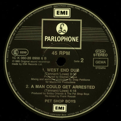 Pet Shop Boys : West End Girls (The Shep Pettibone Mastermix) (12", Maxi, RP)