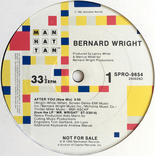 Bernard Wright : After You (12", Promo)