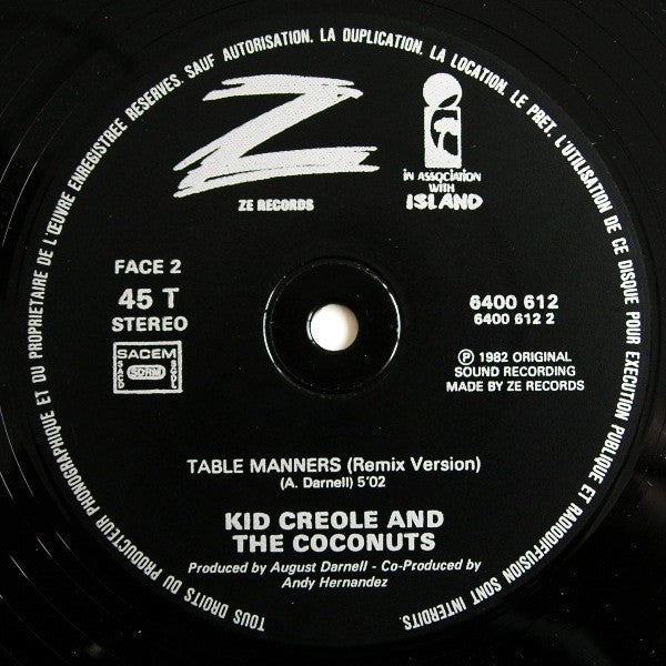 Kid Creole And The Coconuts : I'm A Wonderful Thing (12", Maxi)