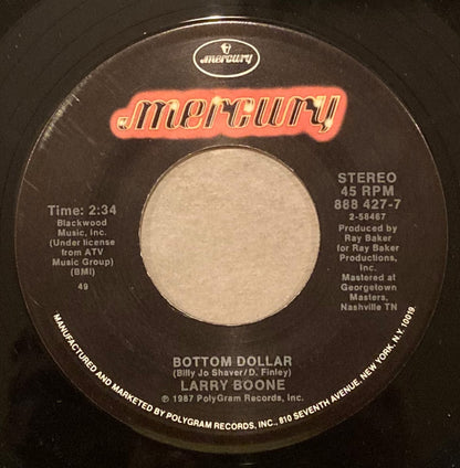 Larry Boone (2) : Back In The Swing Of Things Again (7", Single)