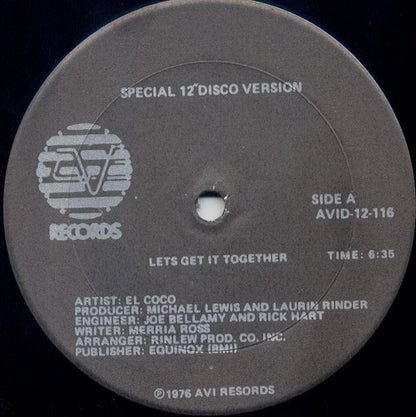 El Coco : Let's Get It Together (12")