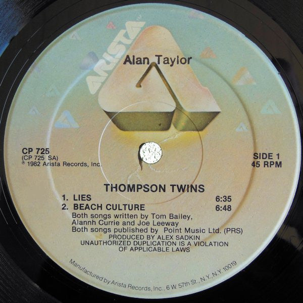 Thompson Twins : Lies (12")