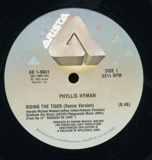 Phyllis Hyman : Riding The Tiger (12")