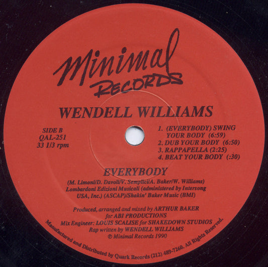 Wendell Williams : Everybody (12")