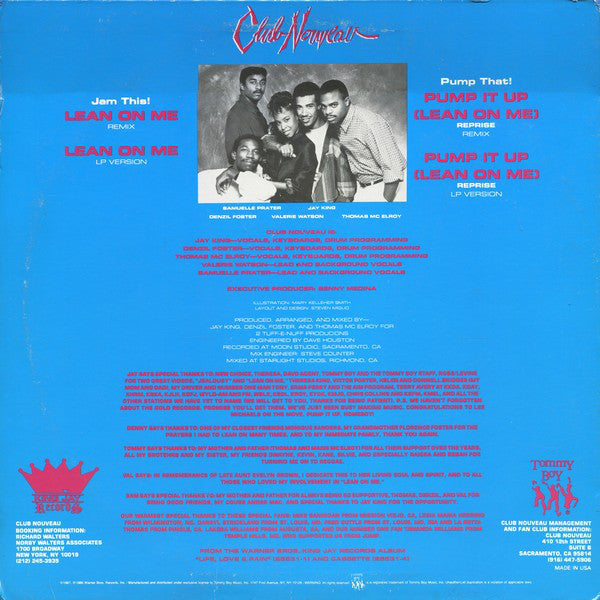 Club Nouveau : Lean On Me (Remix) (12")