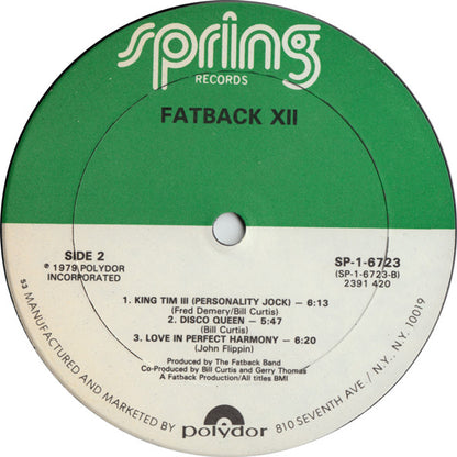 Fatback* : Fatback XII (LP, Album, 53 )