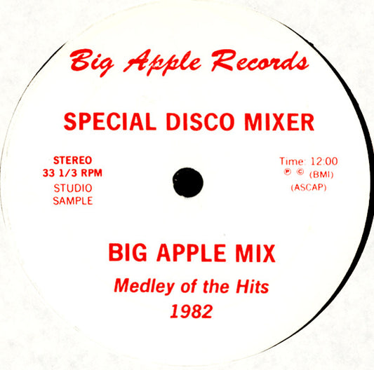 Various : Big Apple Mix, Medley Of The Hits 1982 (12", Mixed, Unofficial)