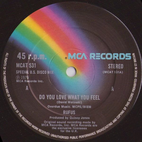 Rufus & Chaka* : Do You Love What You Feel (Special U.S. Disco Mix) (12")