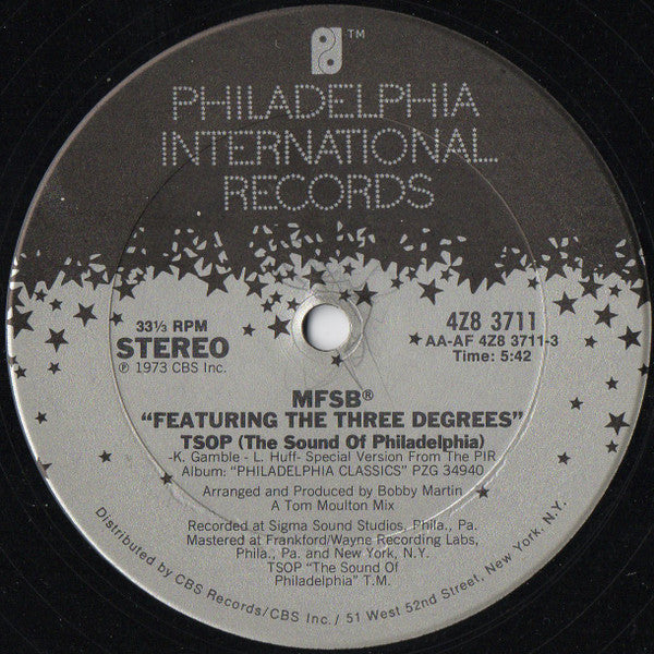 MFSB : TSOP (The Sound Of Philadelphia) / Love Is The Message (12", Single)