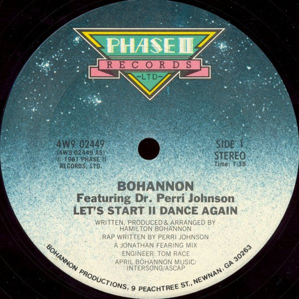 Hamilton Bohannon : Let's Start II Dance Again (12")