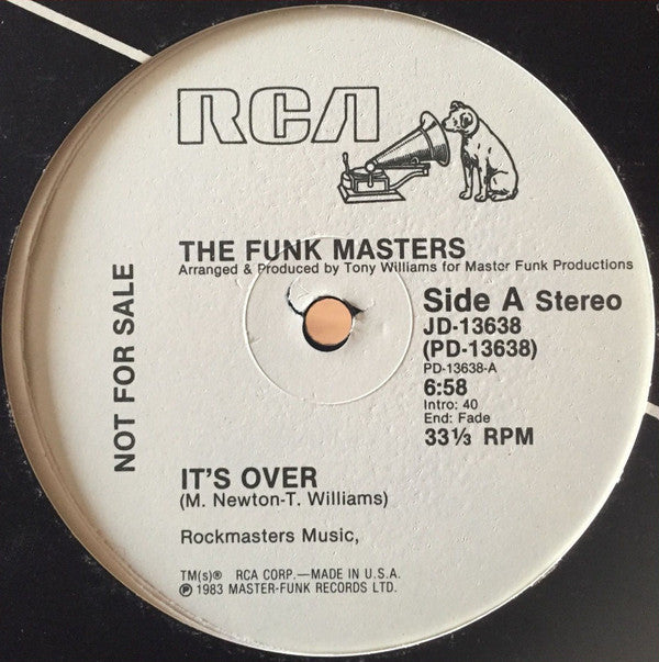 The Funk Masters* : It's Over (12", Promo)