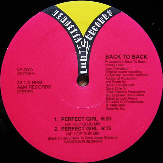 Back To Back : Perfect Girl (12")
