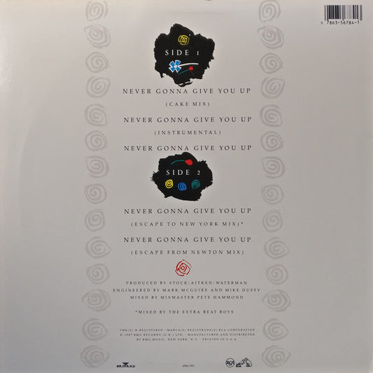 Rick Astley : Never Gonna Give You Up (12", Promo)