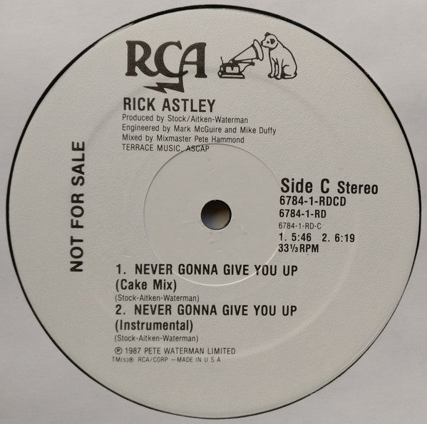 Rick Astley : Never Gonna Give You Up (12", Promo)