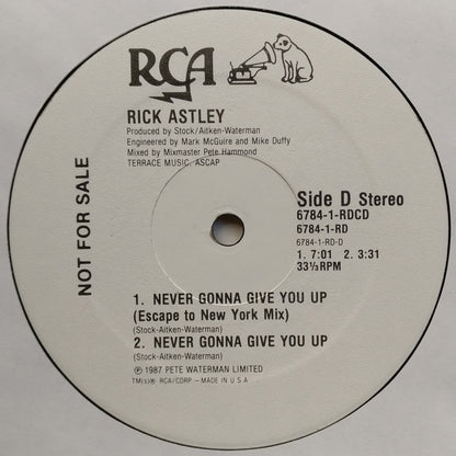 Rick Astley : Never Gonna Give You Up (12", Promo)