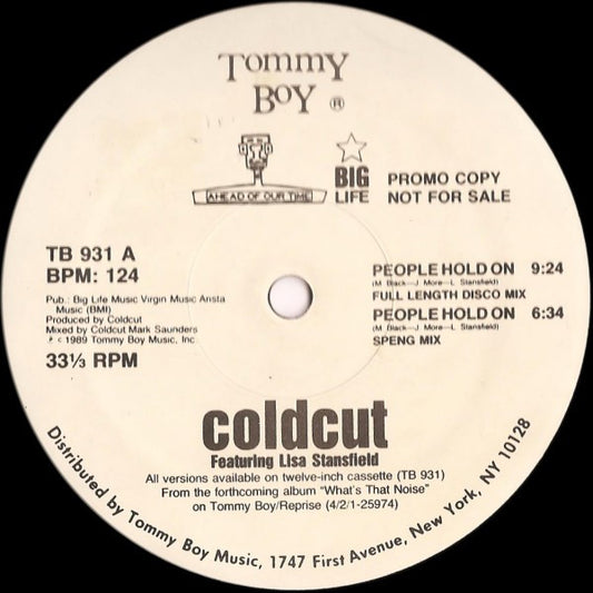 Coldcut Featuring Lisa Stansfield : People Hold On (12", Promo)