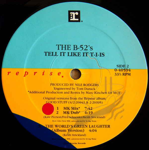 The B-52's : Tell It Like It T-I-Is! (12", Maxi)