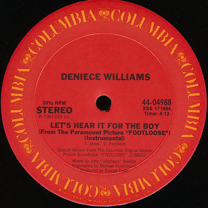 Deniece Williams : Let's Hear It For The Boy (Extended Dance Remix) (12", Single)