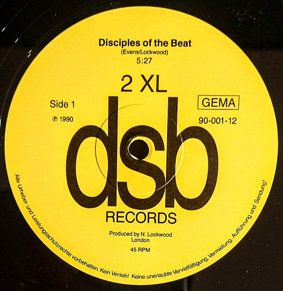 2 XL : Disciples Of The Beat / Hold On To The Nite (12")