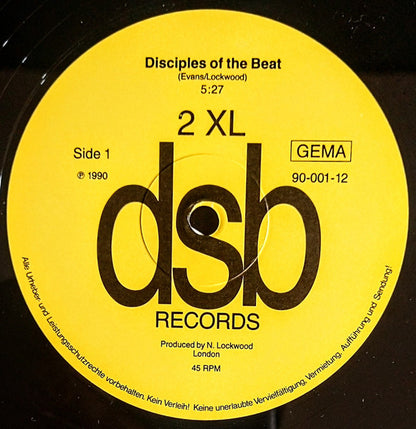 2 XL : Disciples Of The Beat / Hold On To The Nite (12")