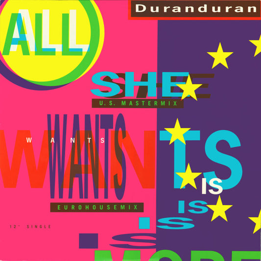 Duranduran* : All She Wants Is (12", Single, Pic)