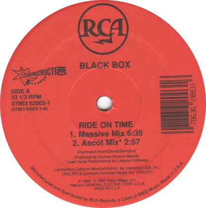 Black Box : Ride On Time (12")