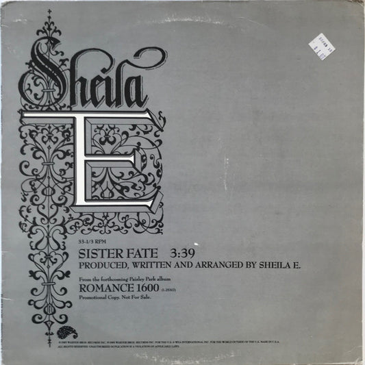 Sheila E. : Sister Fate (12", Single, Promo)