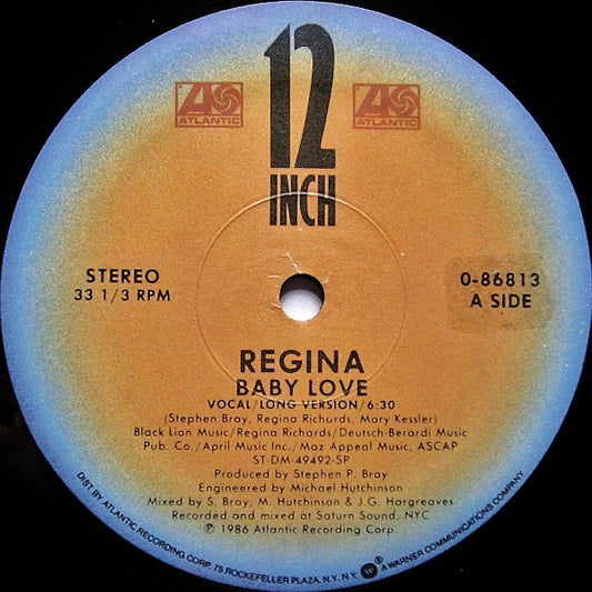 Regina (2) : Baby Love (12", Single, Gen)