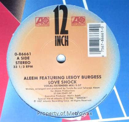 Aleem Featuring Leroy Burgess : Love Shock (12", Single)