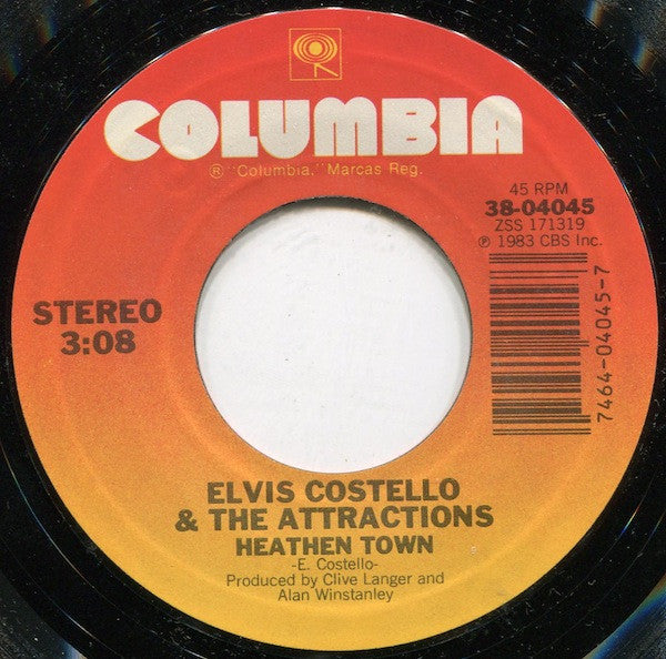 Elvis Costello And The Attractions* : Everyday I Write The Book (7", Single, Styrene, Pit)