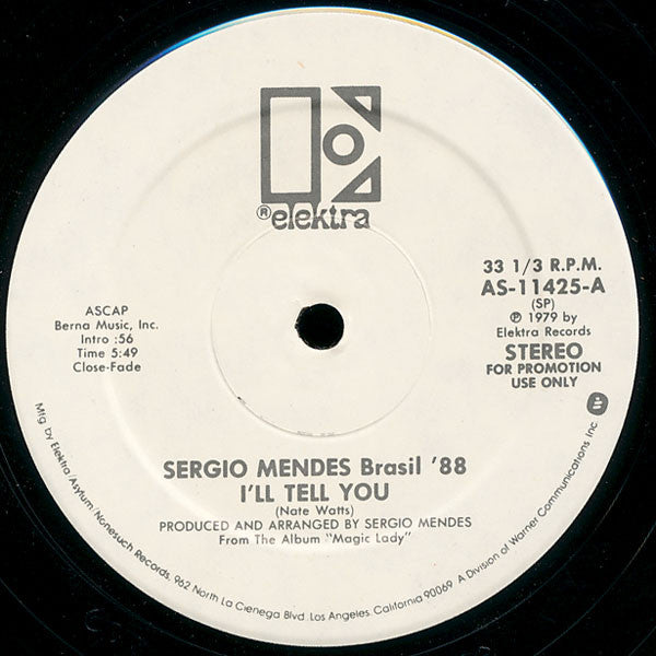 Sergio Mendes & Brasil '88 : I'll Tell You (12", Promo, SP )