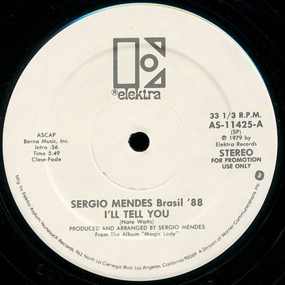 Sergio Mendes & Brasil '88 : I'll Tell You (12", Promo, SP )