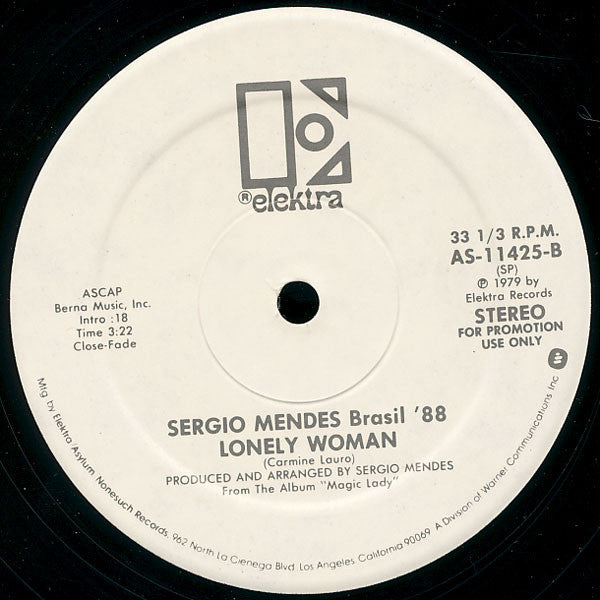 Sergio Mendes & Brasil '88 : I'll Tell You (12", Promo, SP )