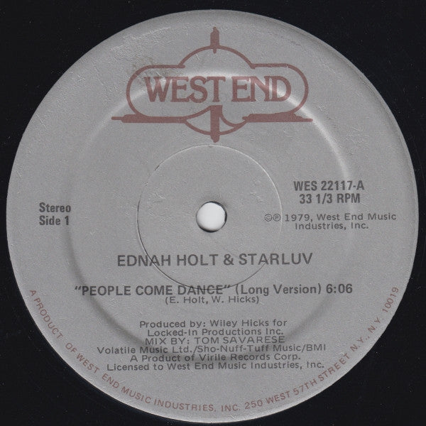 Ednah Holt & Starluv : People Come Dance (12", Single)