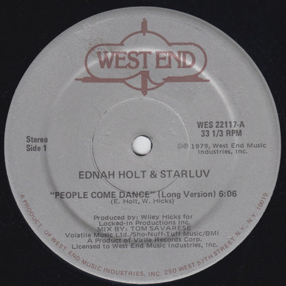 Ednah Holt & Starluv : People Come Dance (12", Single)