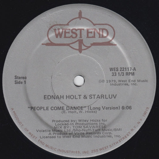 Ednah Holt & Starluv : People Come Dance (12", Single)