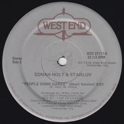 Ednah Holt & Starluv : People Come Dance (12", Single)